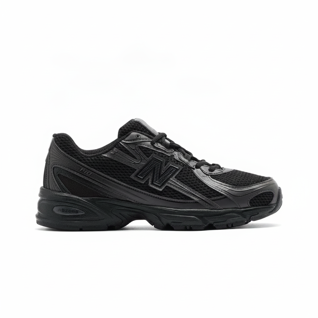 Zapatillas Estilo Urbano Unisex Negro Sólido