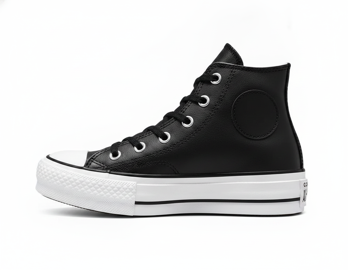 Zapatilla Urbana Plataforma Niños Negra
