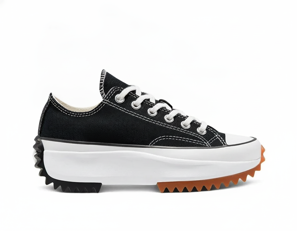 Zapatilla de Lona con Plataforma Mujer Negro