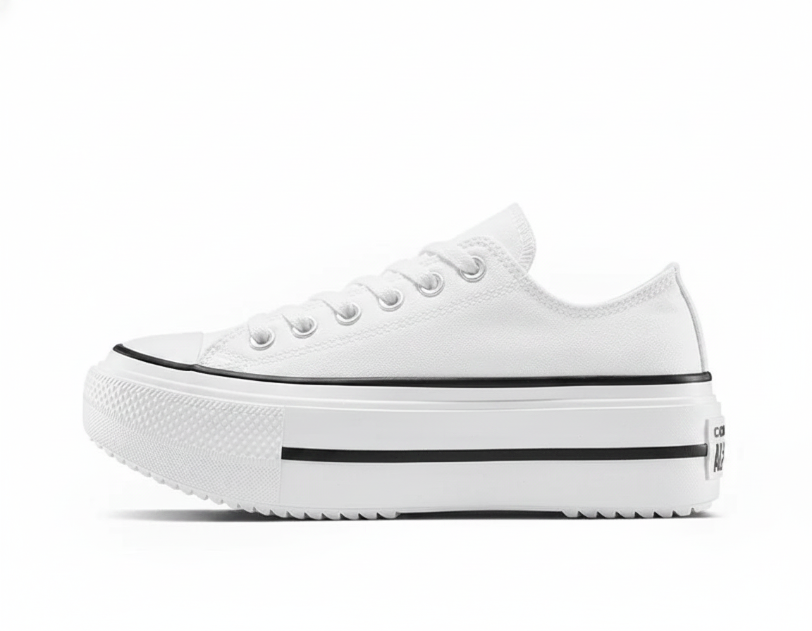 Zapatillas urbanas de plataforma para mujer, blanco