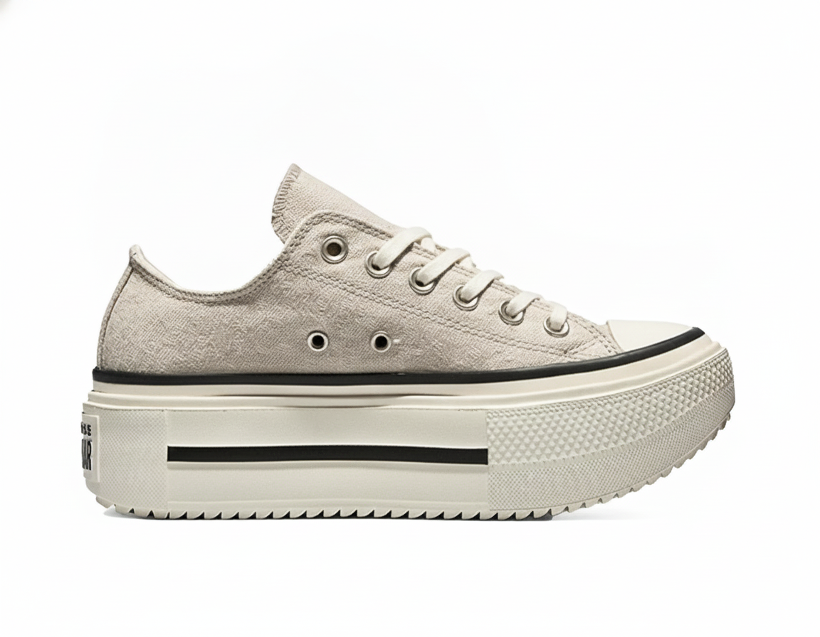 Zapatilla Urbana con Plataforma para Mujer Beige