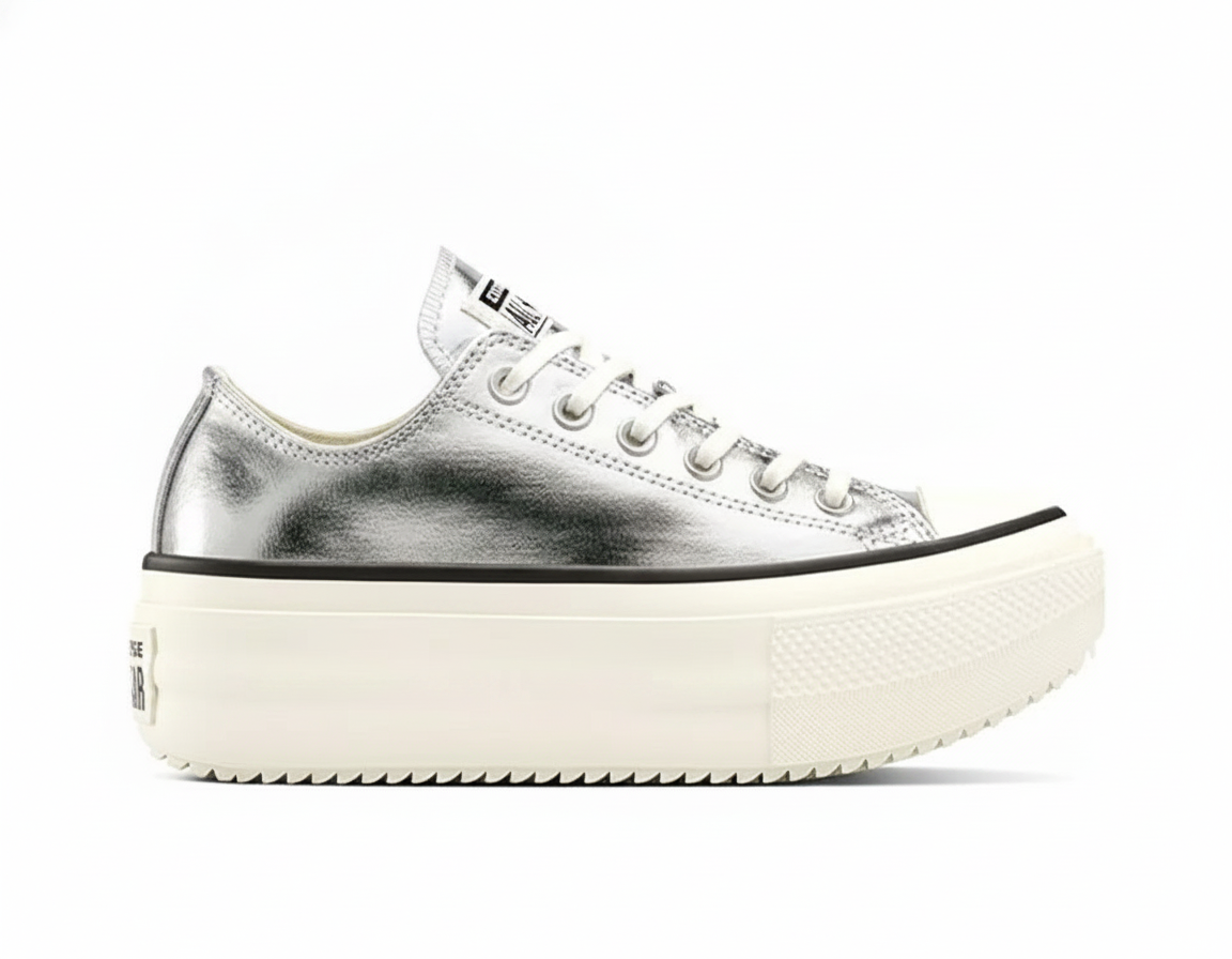 Zapatillas Urbanas Plataforma Mujer Plata