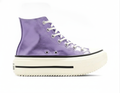 Zapatillas Urbanas de Lona con Plataforma para Mujer Lila