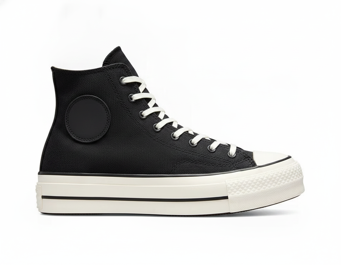 Zapatillas Urbanas con Plataforma para Mujer - Negro