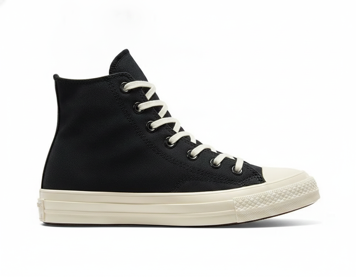 Zapatillas Urbanas Lona Estilo Clásico Mujer Negro