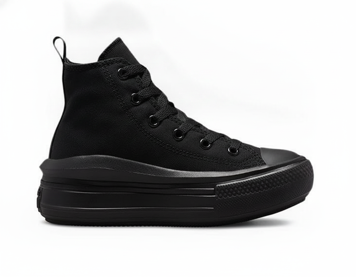Zapatilla de Plataforma para Niños Color Negro