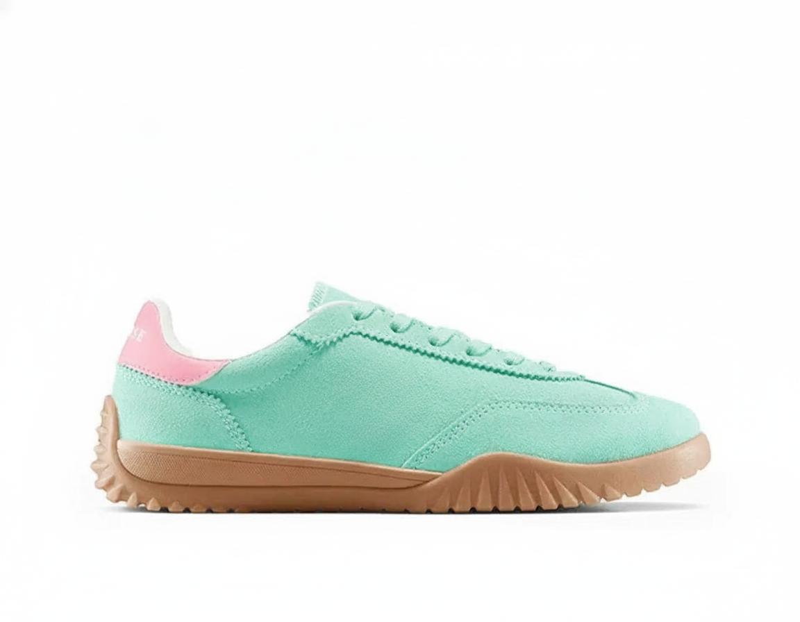 Zapatillas Casuales Deportivas de Gamuza Mujer Verdes