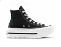 Zapatillas Casuales Plataforma Doble Mujer Negro