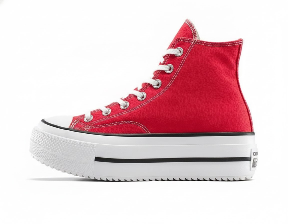 Zapatillas Urbanas de Mujer con Plataforma Color Rojo