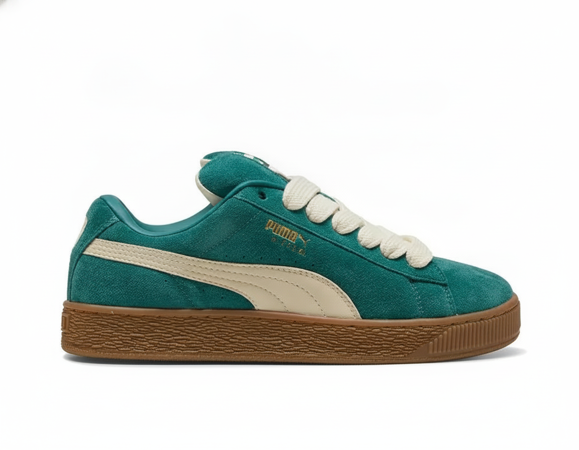 Zapatilla urbana de gamuza para hombre - Verde