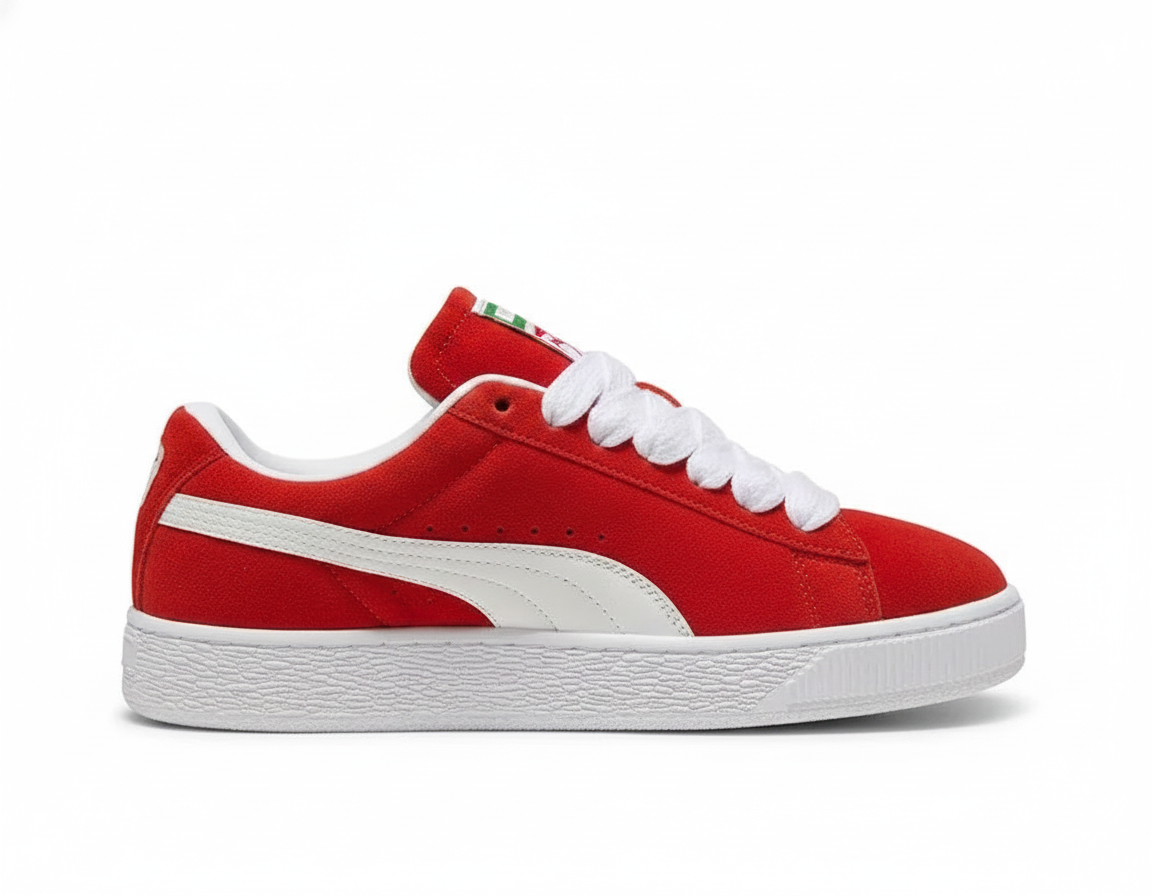 Zapatilla Urbana de Gamuza Unisex Roja