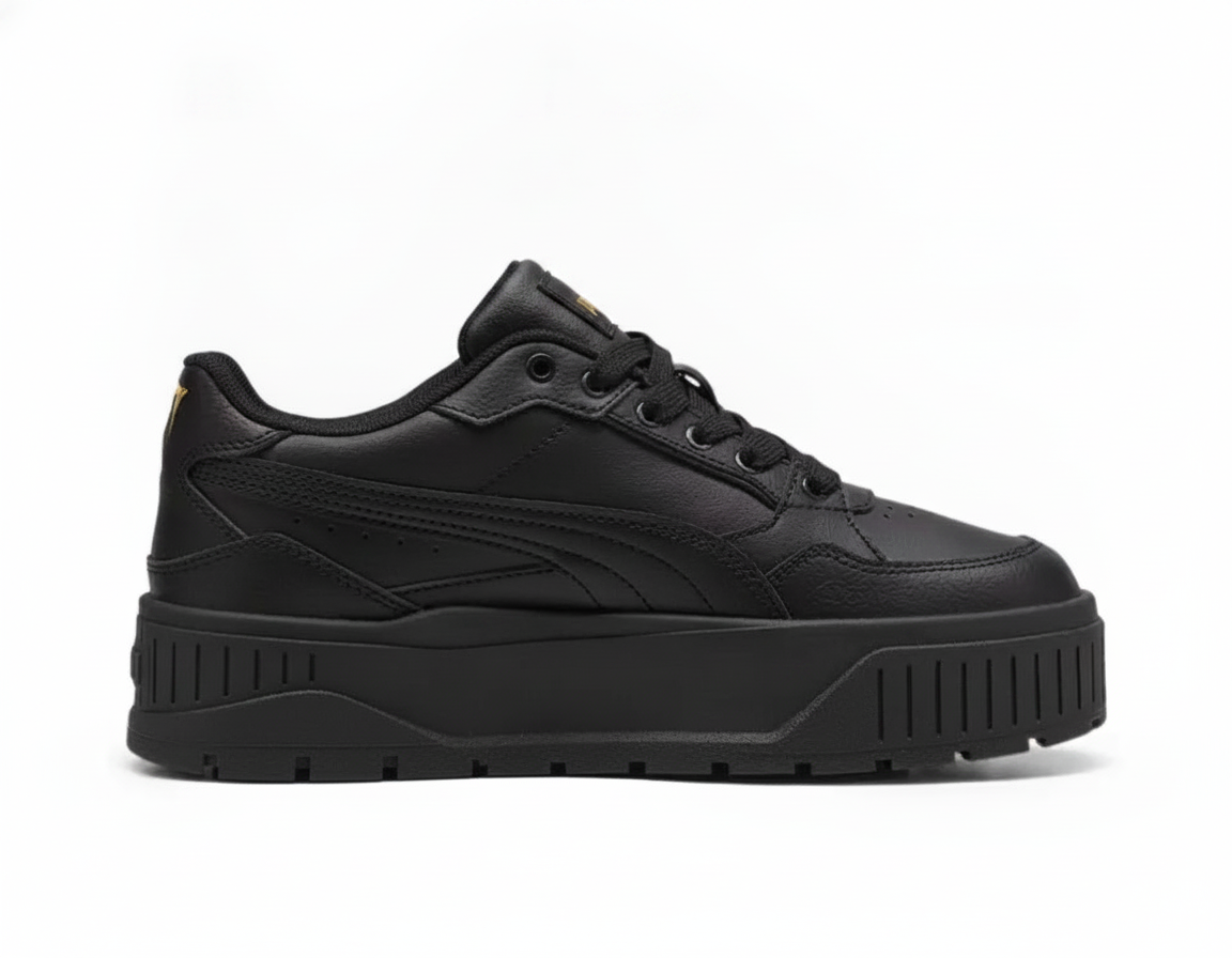 Zapatillas Urbanas Mujer Negras con Plataforma Estilo Retro