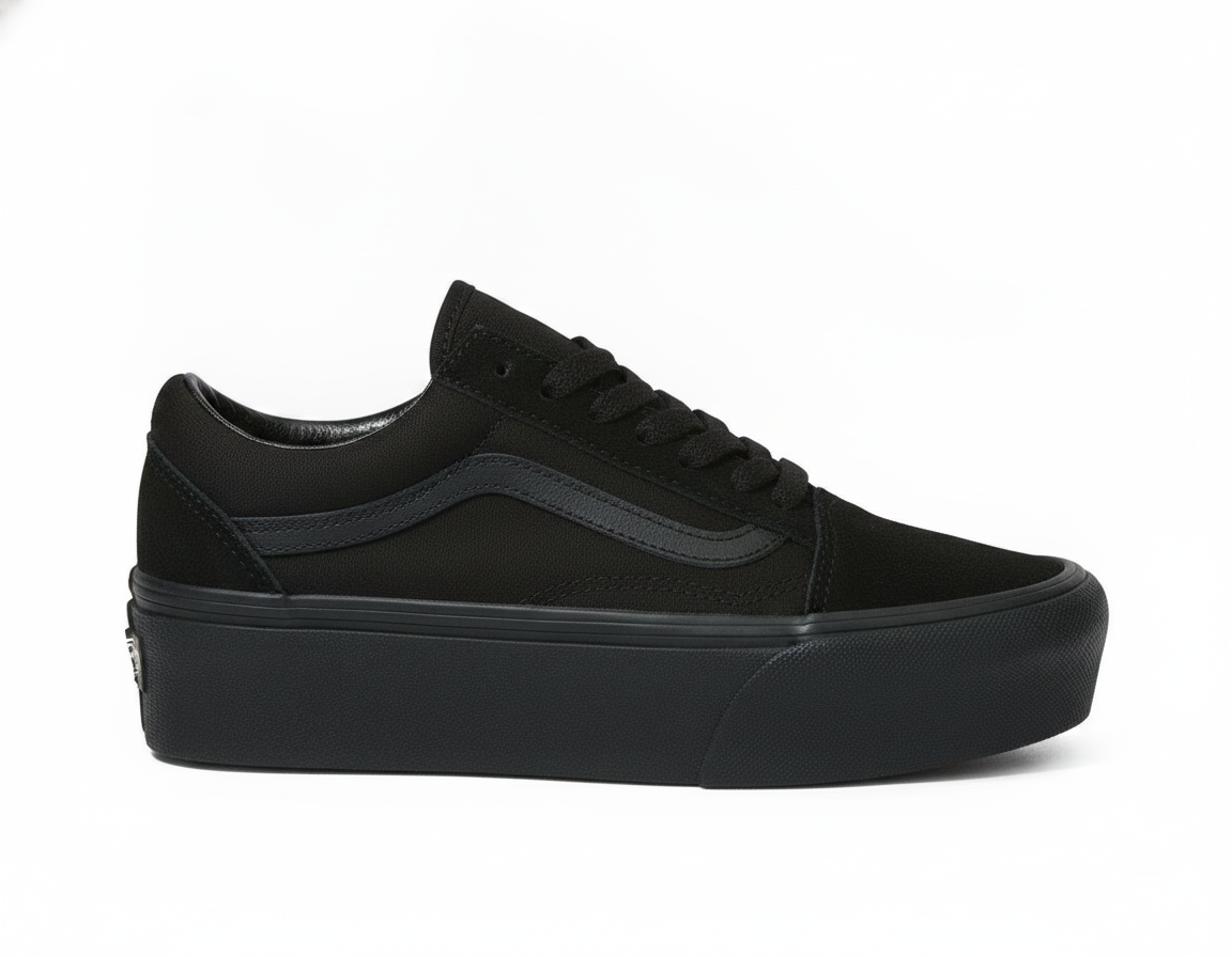 Zapatilla Urbana Plataforma Mujer Color Negro
