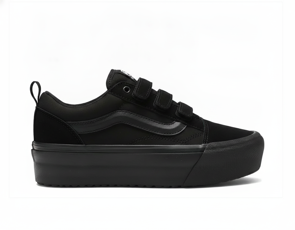 Zapatillas Mujer Negras con Plataforma Estilo Urbano