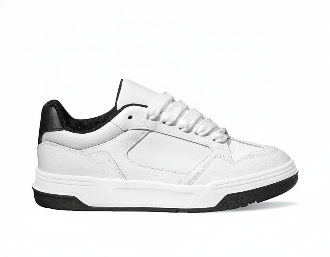 Zapatilla Urbana Unisex de Estilo Retro Suela Gruesa Blanco