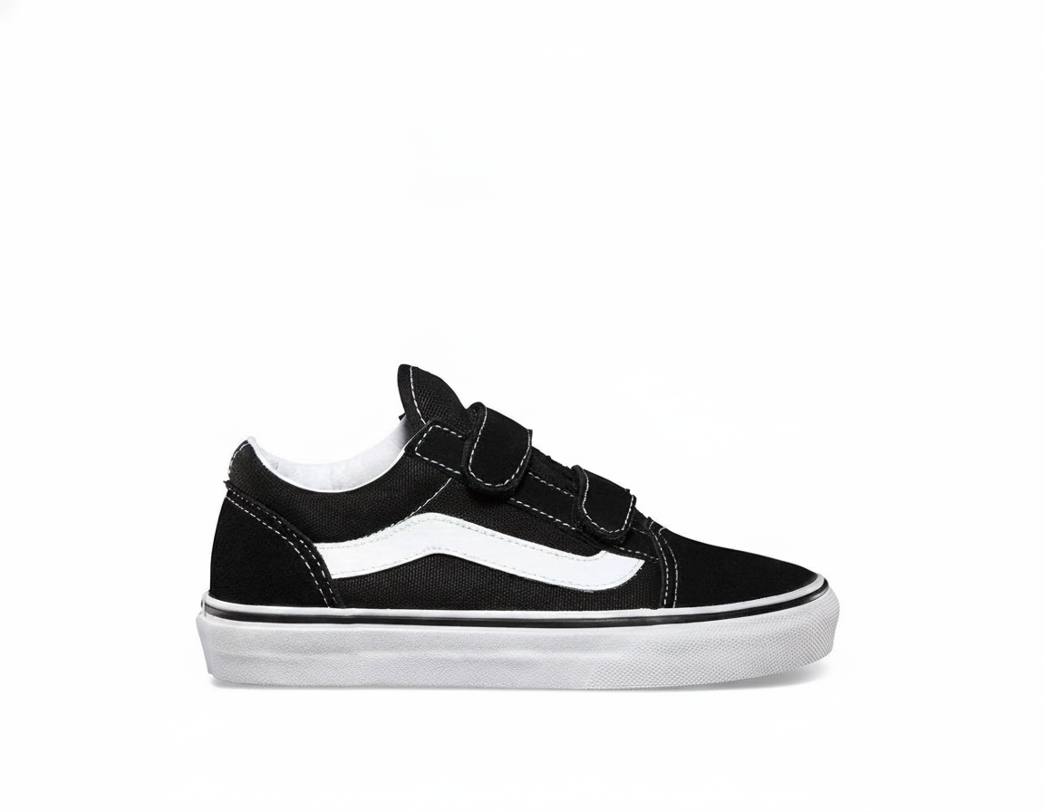 Zapatilla Urbana de Velcro para Niños - Negro